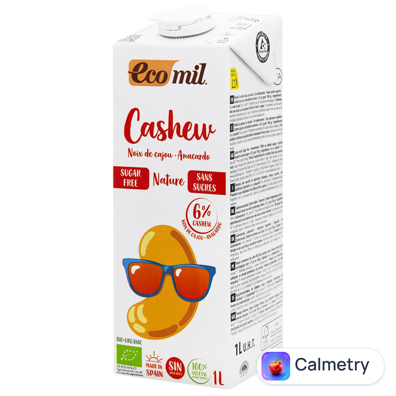 Молоко рослине EcoMil з кешью 1л