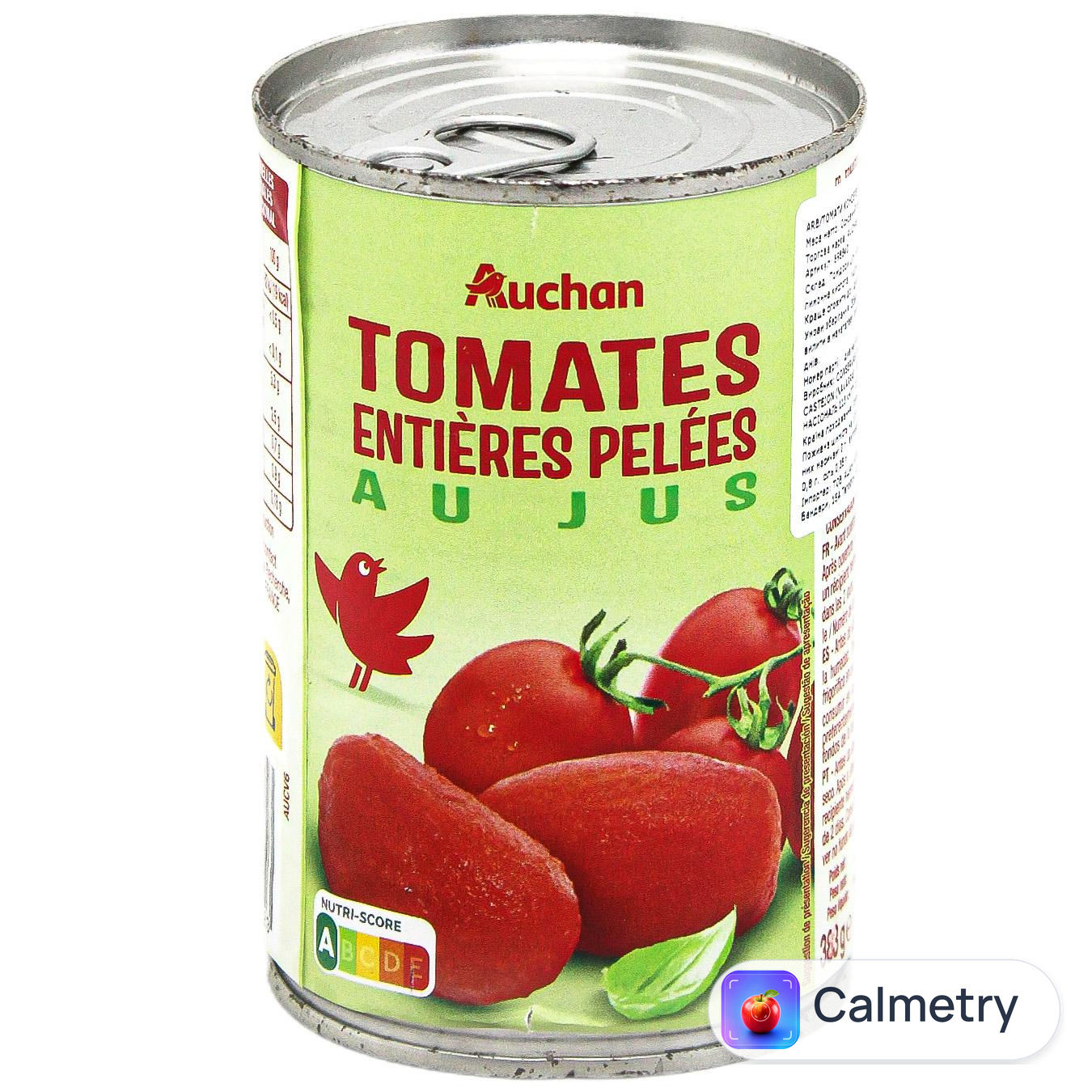 Томати Auchan чищені консервовані 238г