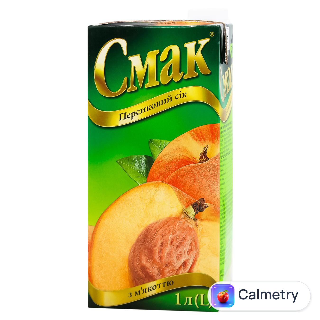 Сік Смак персиковий з м'якоттю 1л