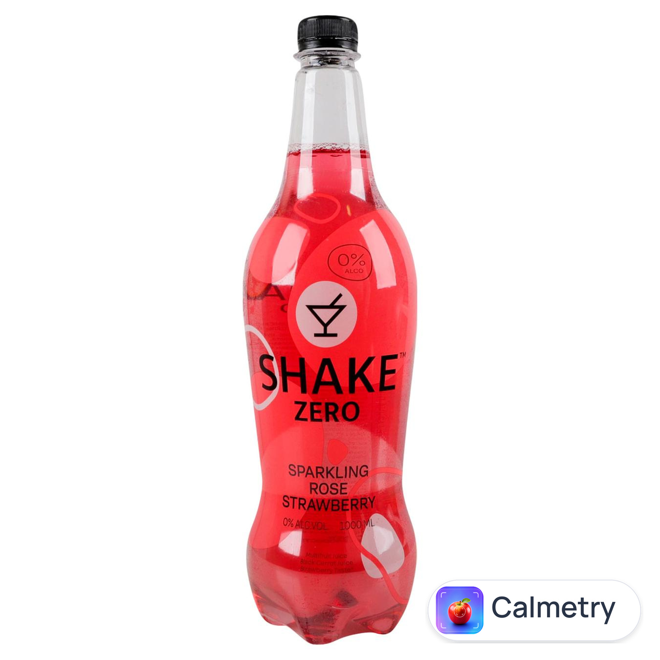 Напій газований Shake Zero Sparkling rose strawberry 1л — фото продукту