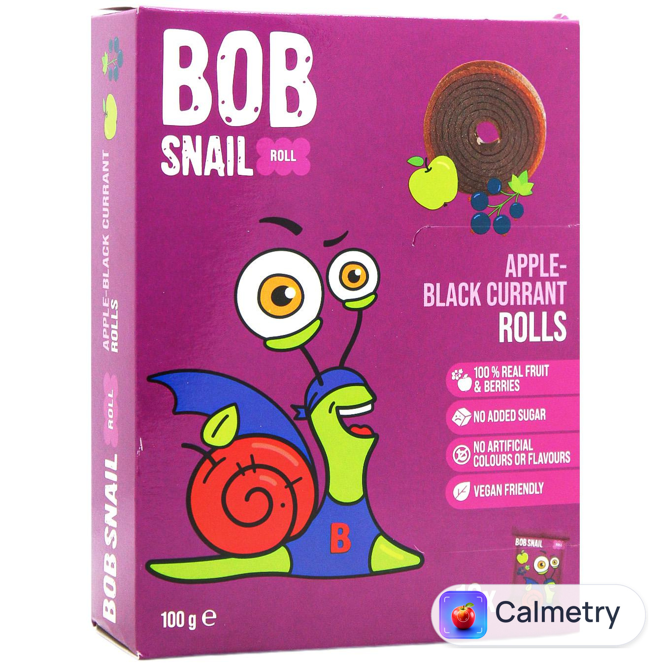 Цукерки Bob Snail яблуко-чорна смородина 100г