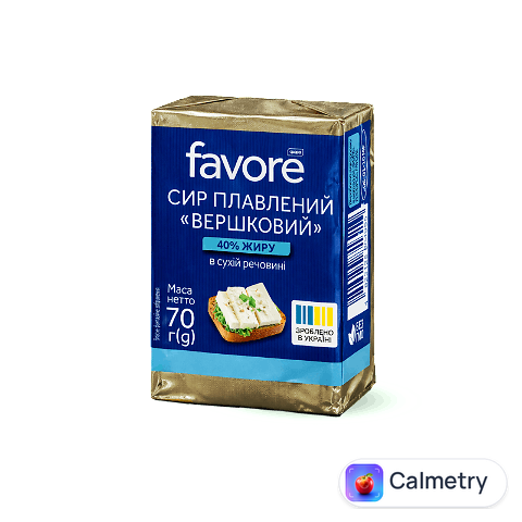 Сир плавлений Favore Вершковий 40%, 70г