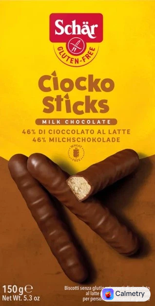 Печиво-палички без глютену вкрите молочним шоколадом "Ciocko sticks" Dr. Schar 150 г