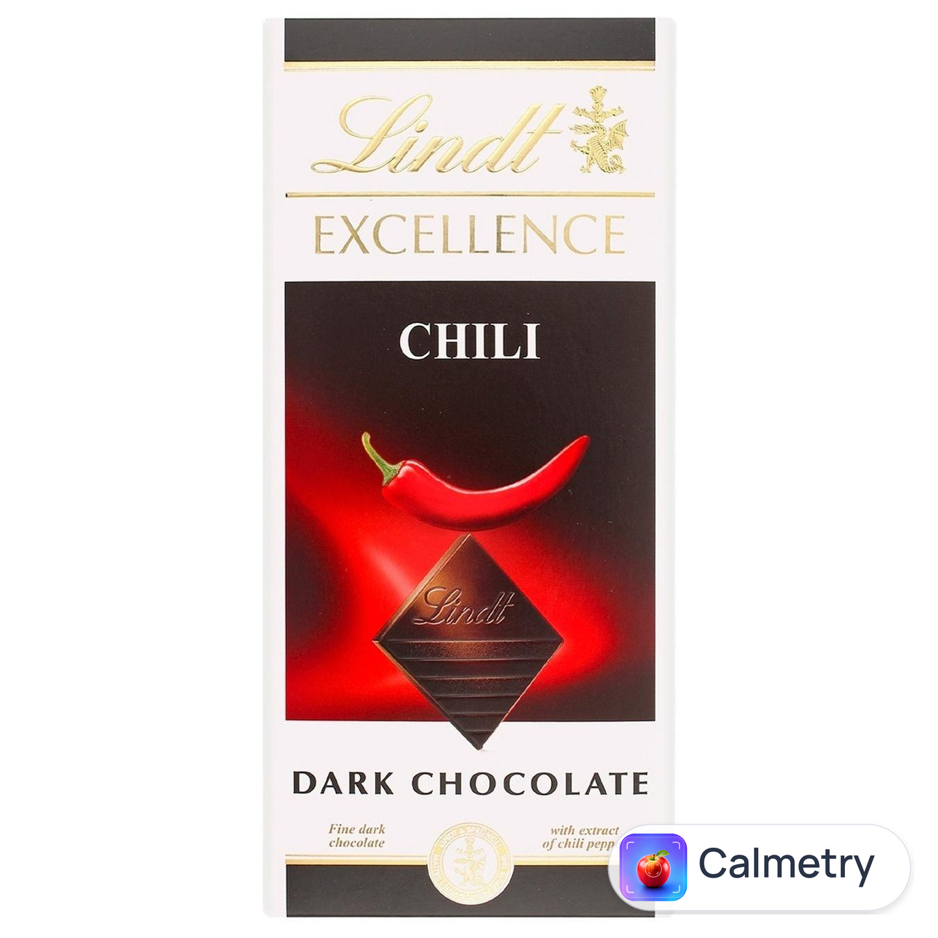 Шоколад чорний Lindt Excellence з екстрактом перцю чілі 100г — фото продукту