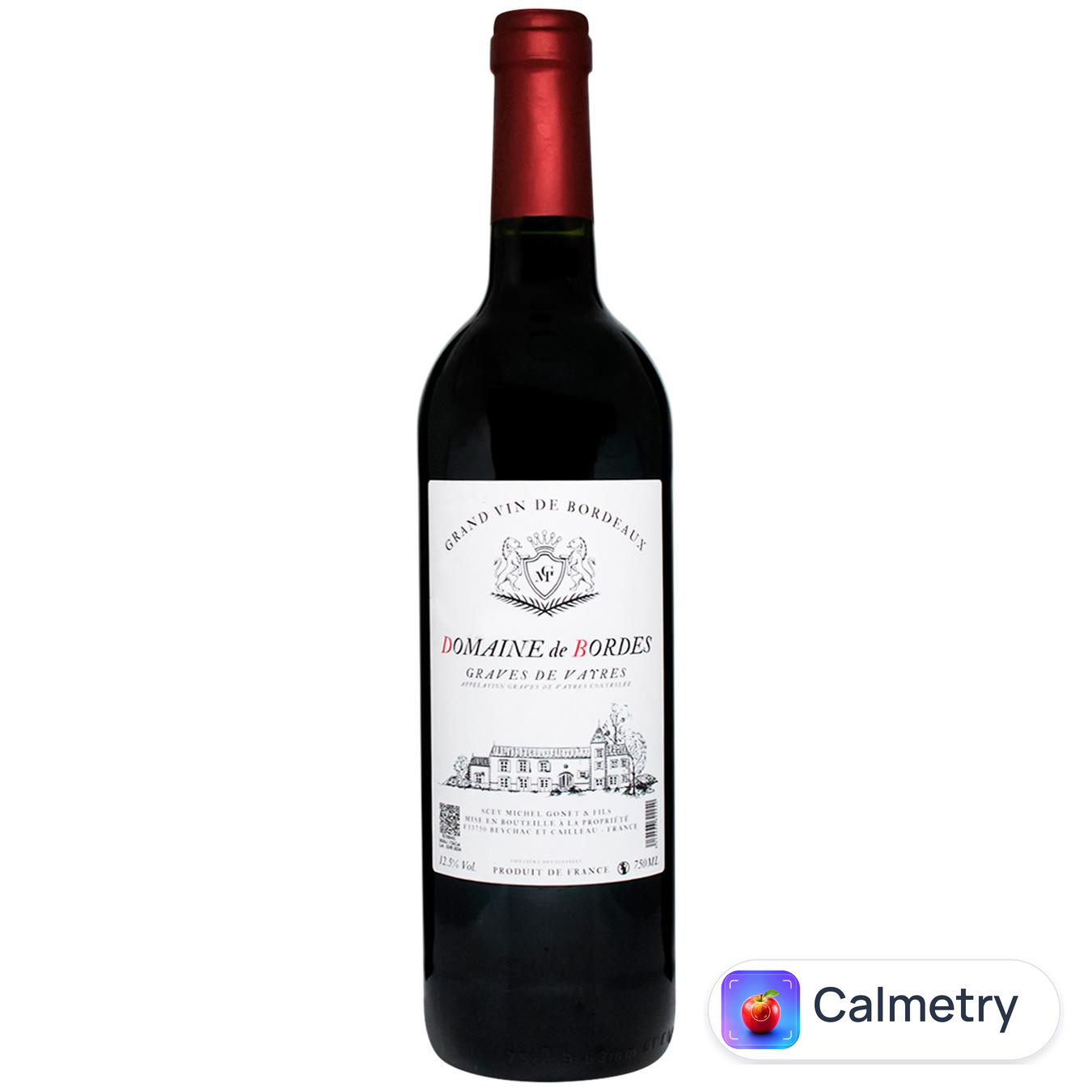 Вино Domaine de Bordes Graves de Vayres червоне сухе 12,5% 0,75л