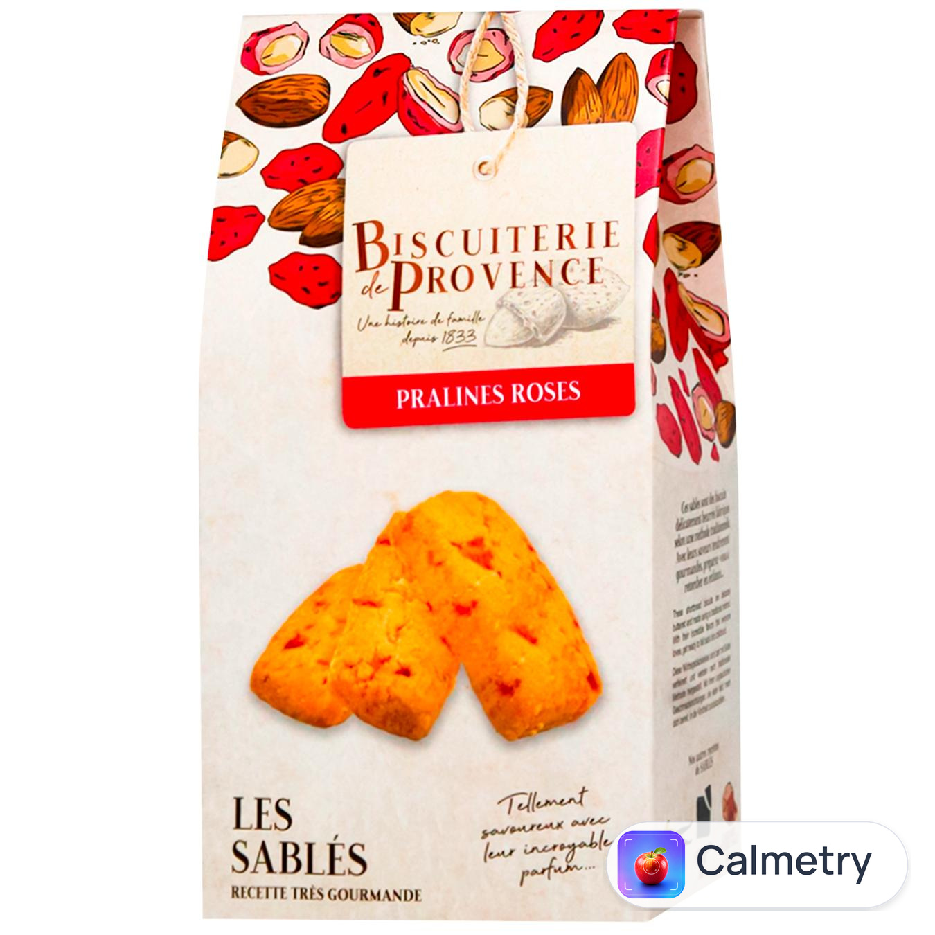 Печиво Biscuiterie de Provence Рожеве праліне пісочне 120г