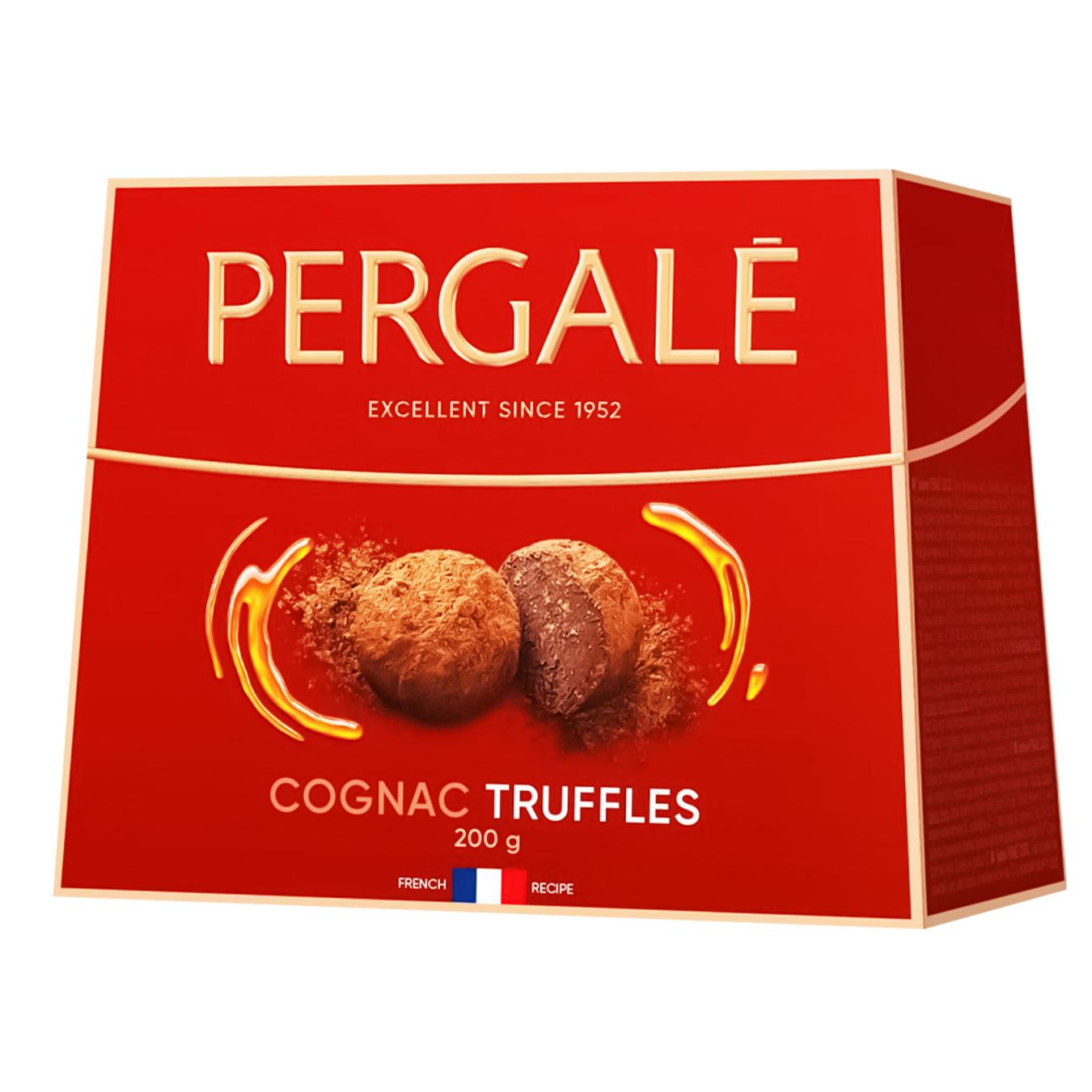 Цукерки Pergale Truffles Cognac 200г — фото продукту
