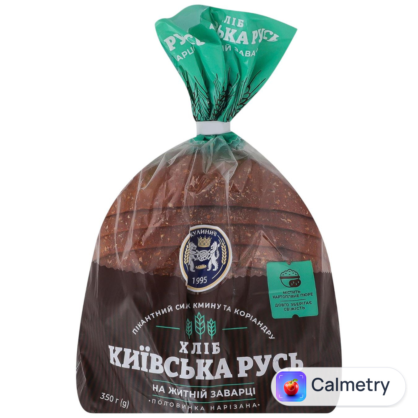 Хліб Кулиничі Київська Русь житній нарізаний половинка 350г — фото продукту