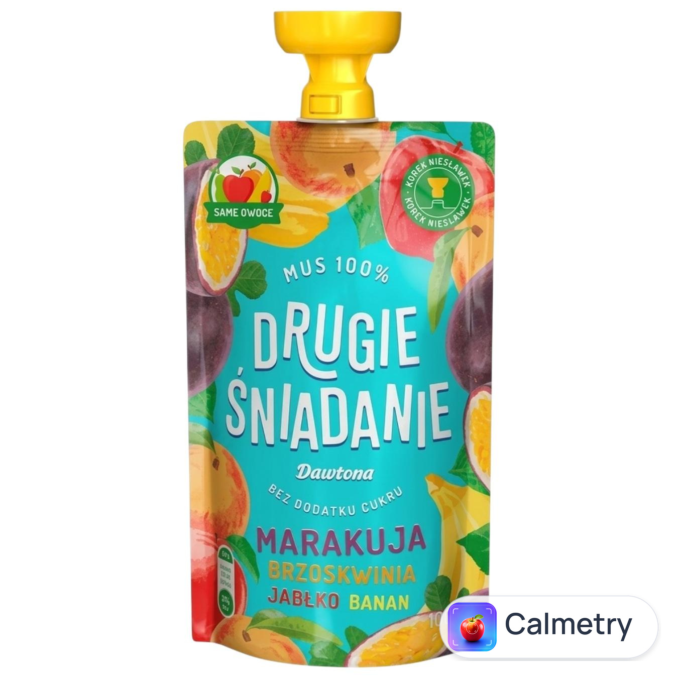 Пюре фруктове Dawtona Другий сніданок Маракуйя, персик, банан та яблуко 100г