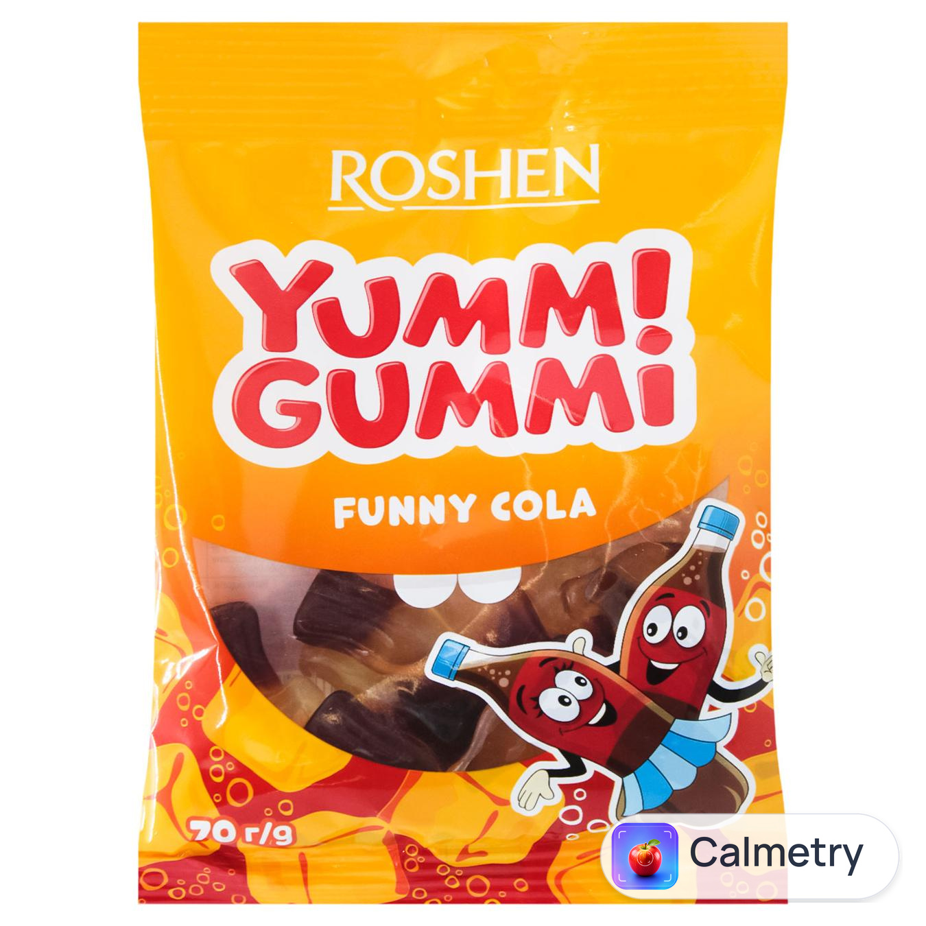 Цукерки Roshen Yummi Gummi Funny Cola 70г — фото продукту