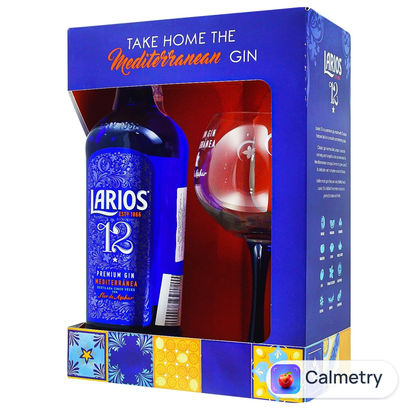 Джин Larios 12 Premium Gin 40% 0,7л з келихом