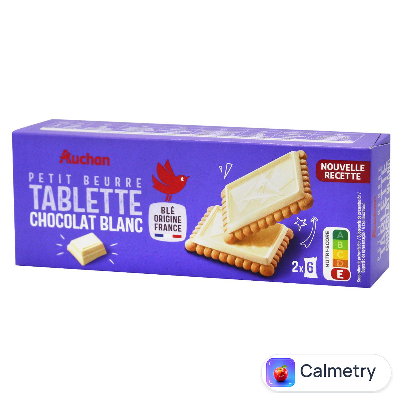 Печиво Auchan у білому шоколаді 150г
