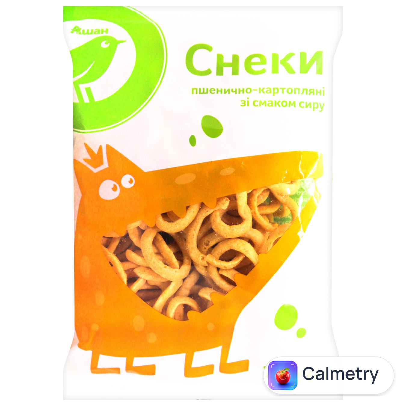 Снеки Auchan пшенично-картопляні зі смаком сиру 70г