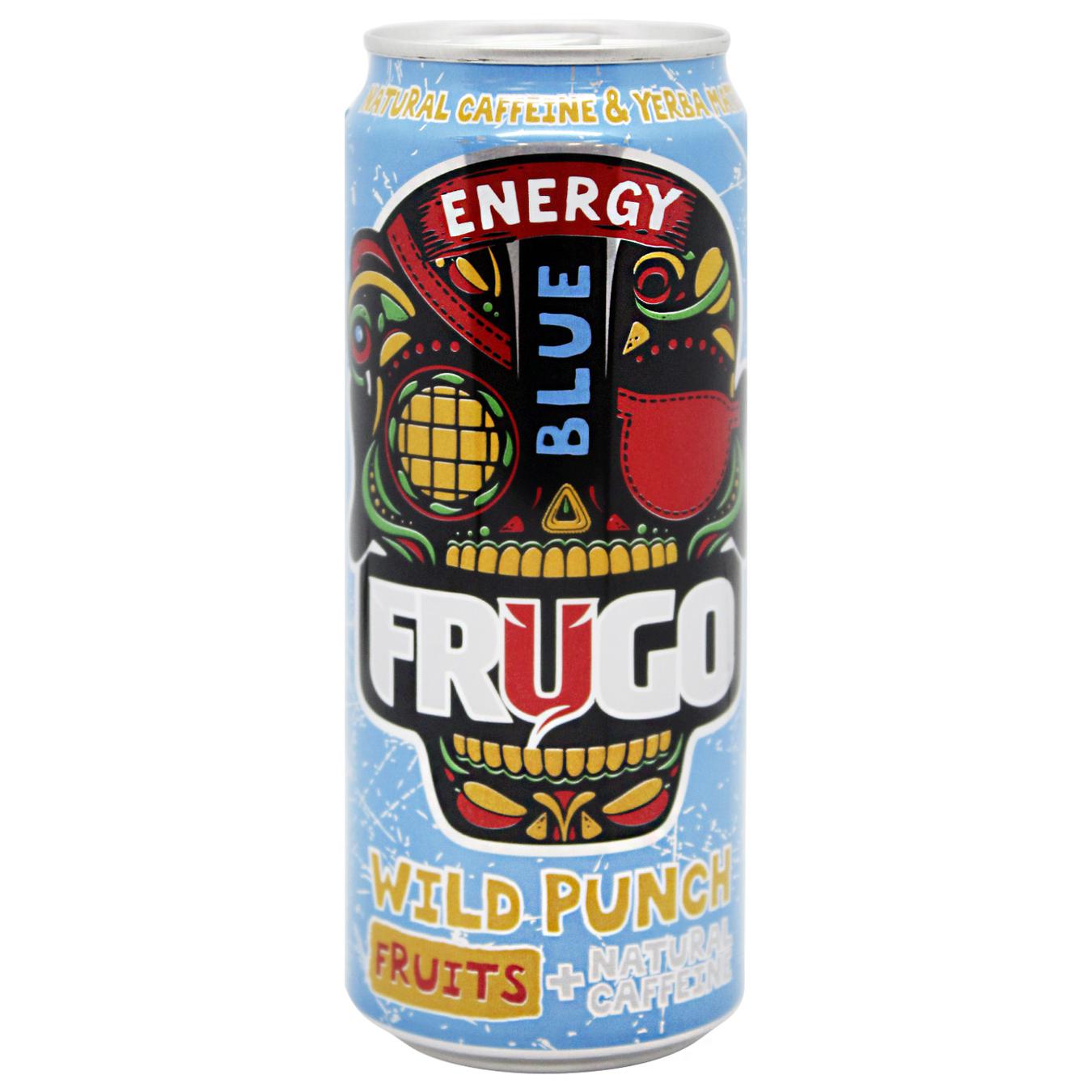 Напій енергетичний Frugo Blue Wild Punch 0,33л — фото продукту