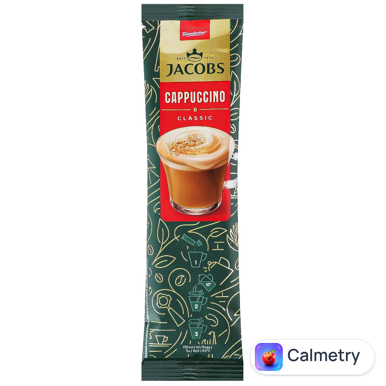 Напій кавовий Jacobs Classic Cappuccino 3в1 18,7г — фото продукту