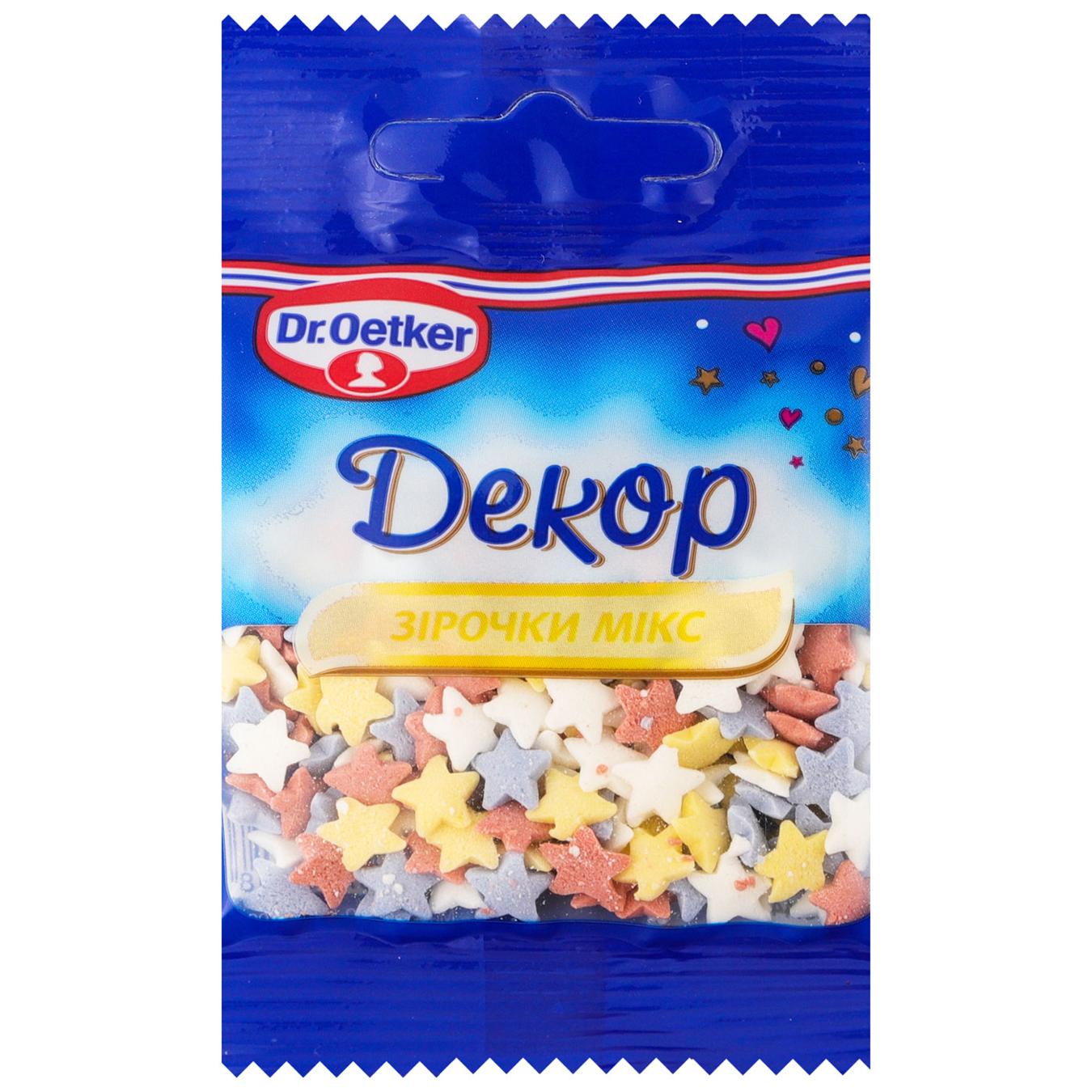 Посипка кондитерська Dr.Oetker Зірочки мікс 10г — фото продукту