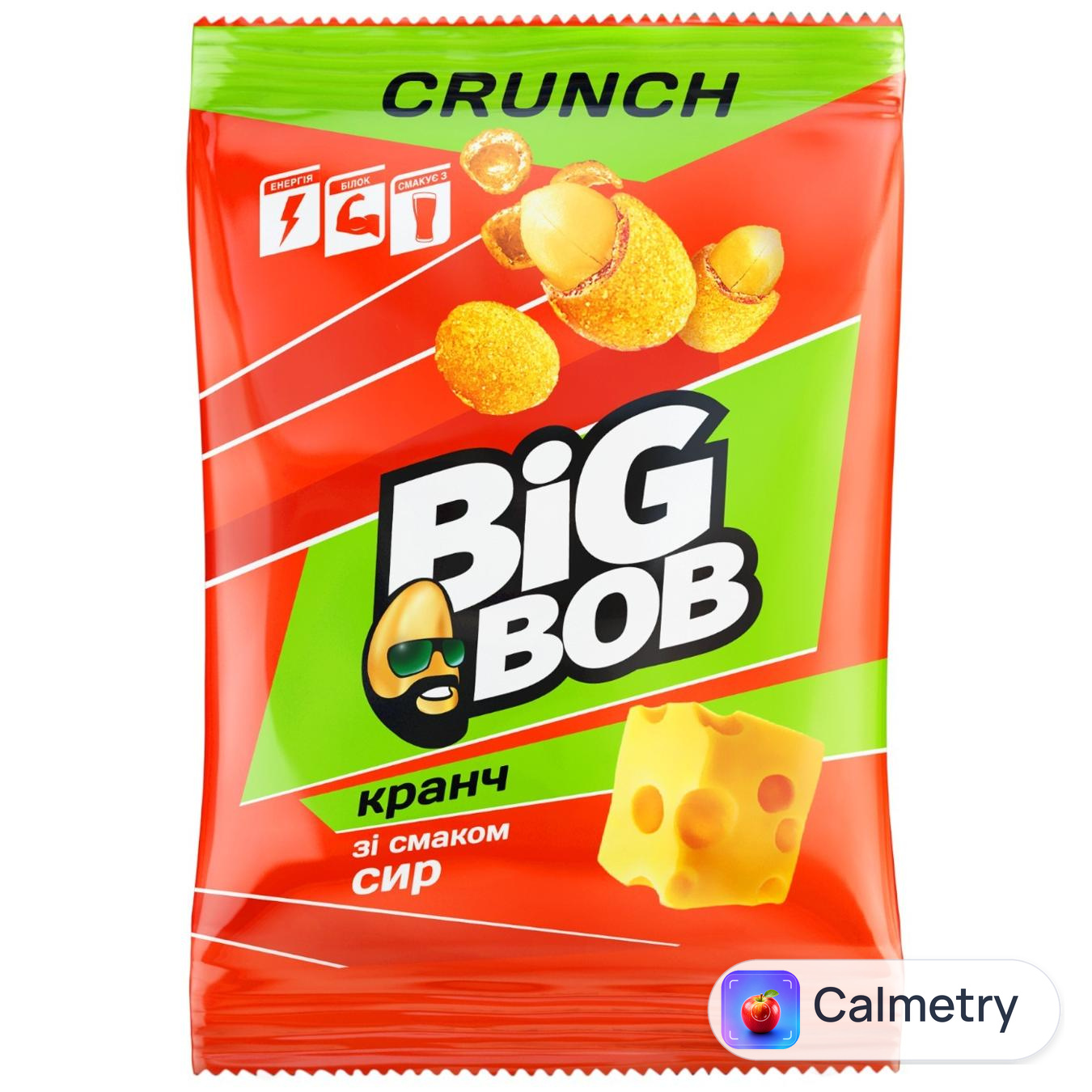 Арахіс Big Bob смажений солоний в хрусткій оболонці зі смаком Сир 90г