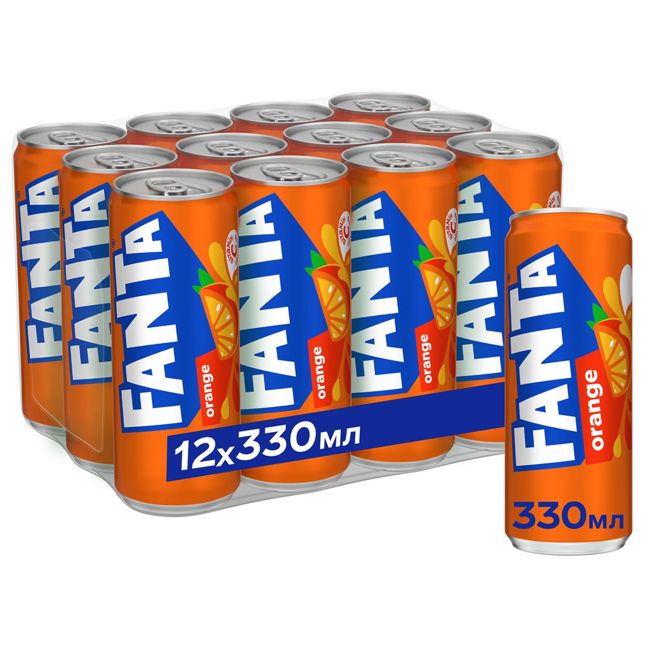 Напій газований Fanta Orange 0,33л — фото продукту
