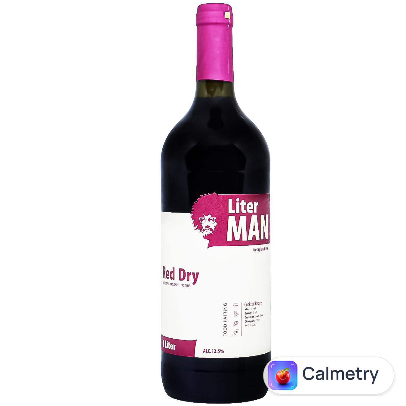 Вино Liter Man червоне сухе 12,5% 1л