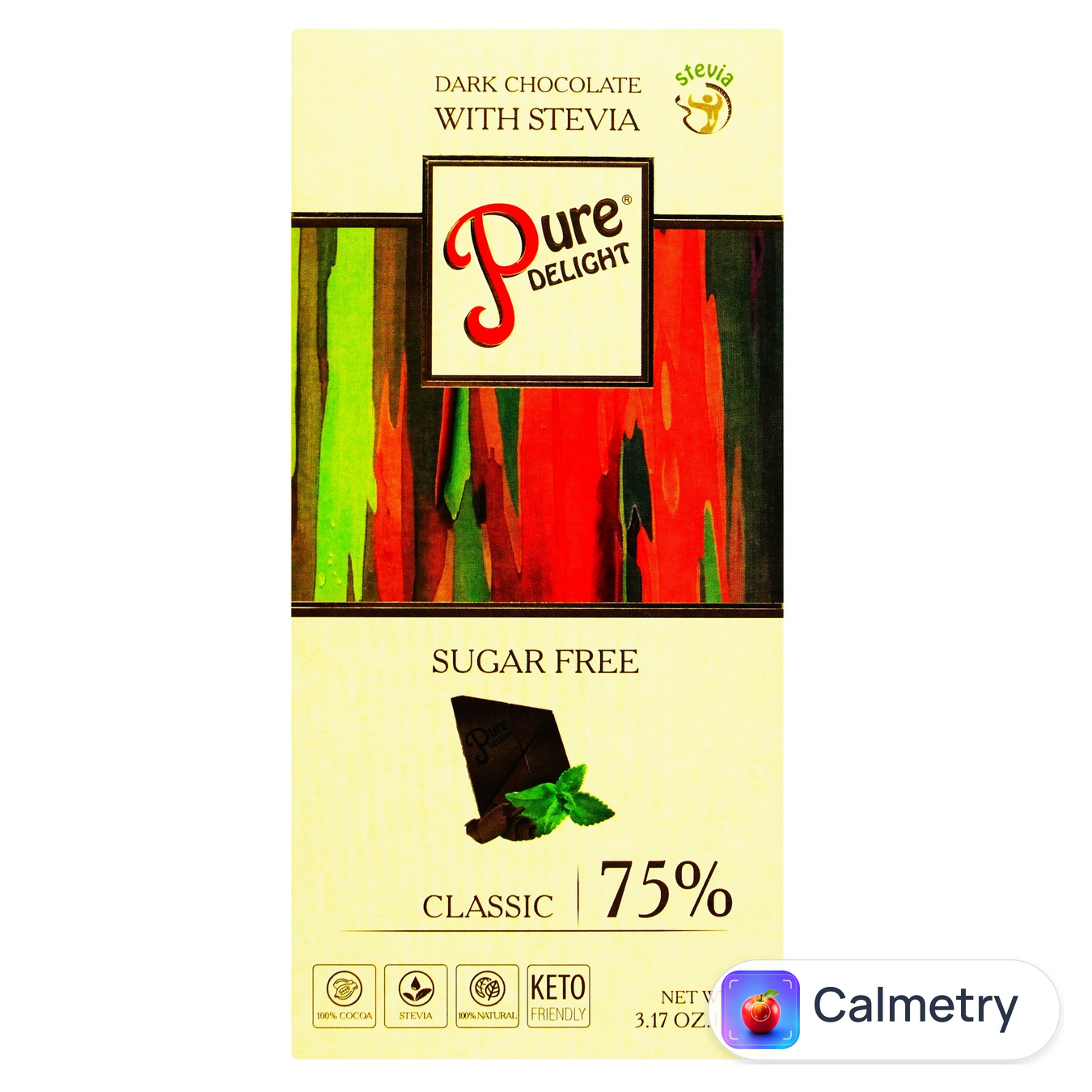 Шоколад чорний Pure Delight класичний без цукру 90г