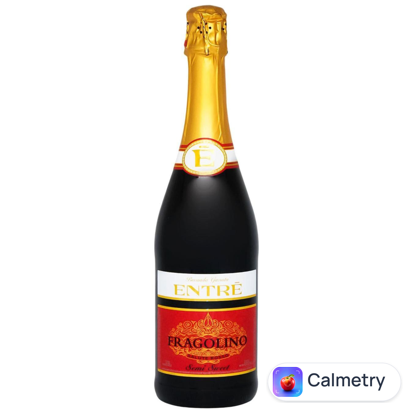 Напій.винний ігристий Entre Fragolino Salute Rosso червоний напівсолодкий 6-6,9 % 0,75л — фото продукту