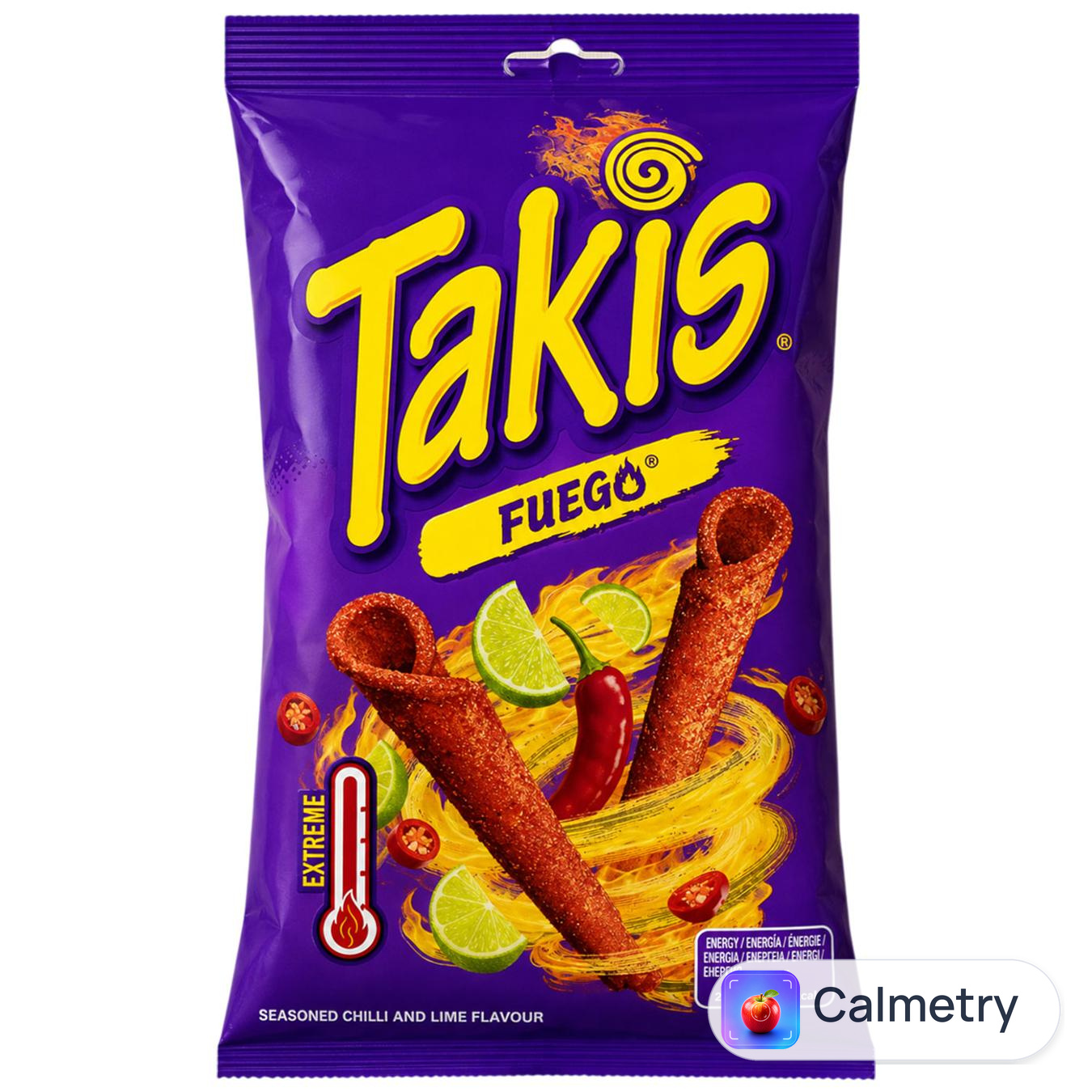 Чипси Takis Fuego зі смаком чилі та лайму 100г