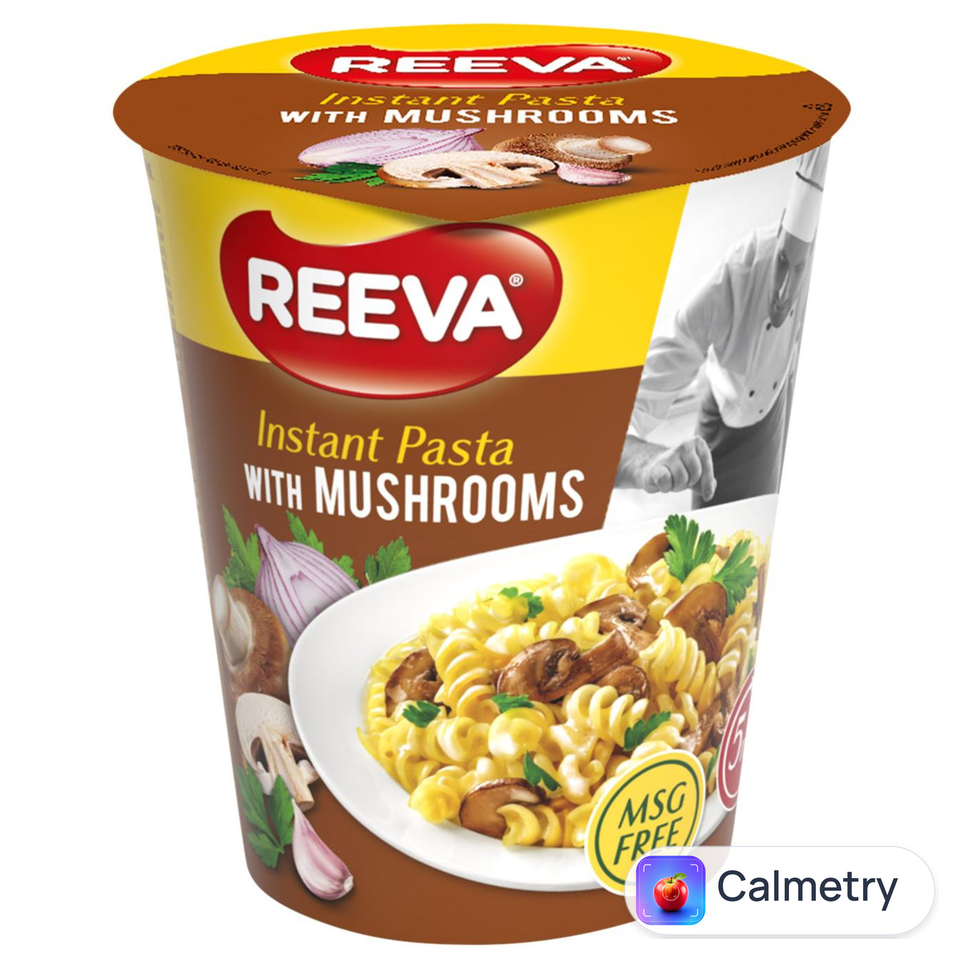 Макаронні вироби Reeva зі смаком грибів 70г — фото продукту