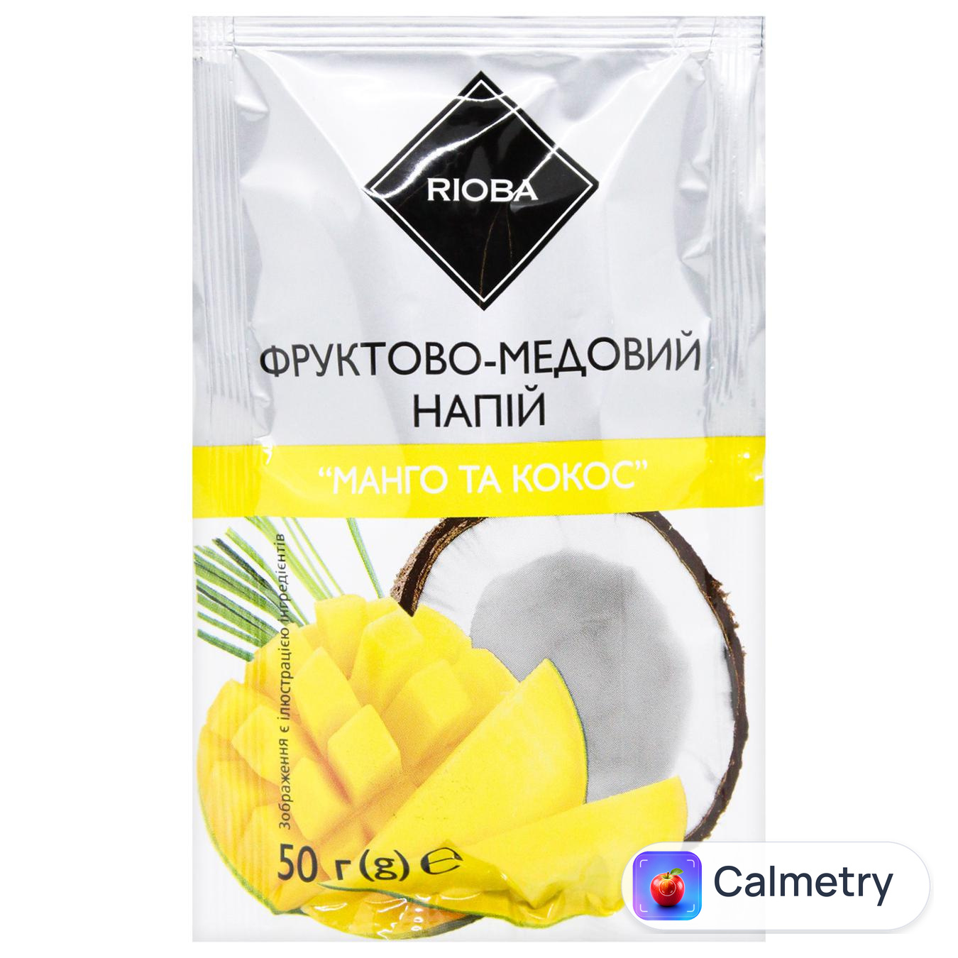 Чай фруктово-медовий Rioba концентрат Манго та кокос 50г