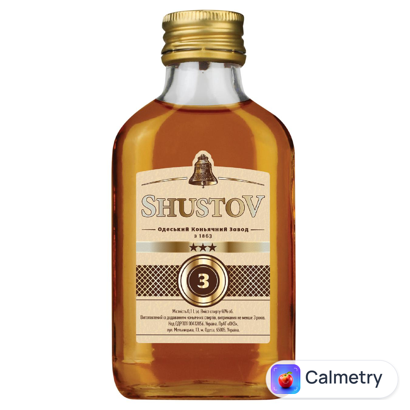 Напій спиртний Shustov Золота колекція 3 роки 40% 100мл — фото продукту