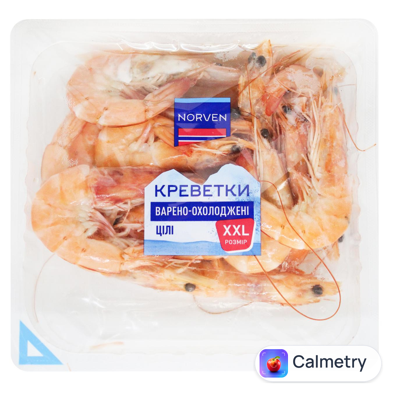 Креветки Norven цілі варено-охолоджені 20/40 400г — фото продукту