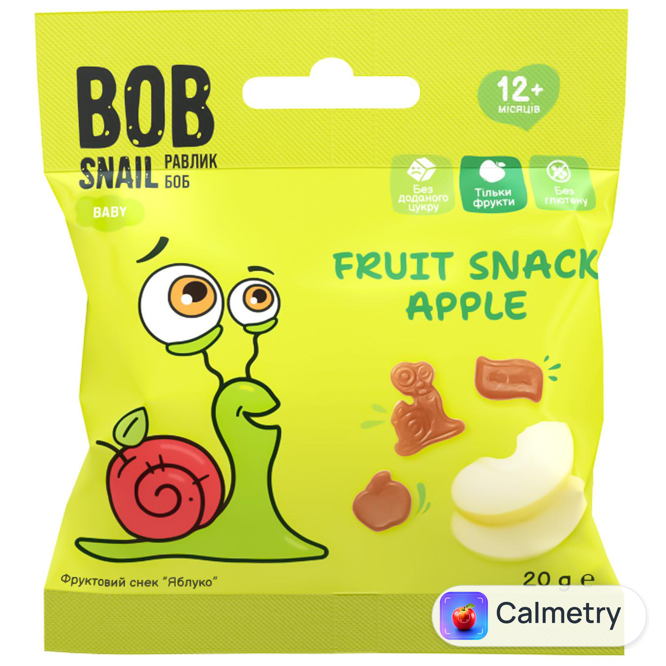Снек фруктовий Bob Snail яблуко 20г — фото продукту