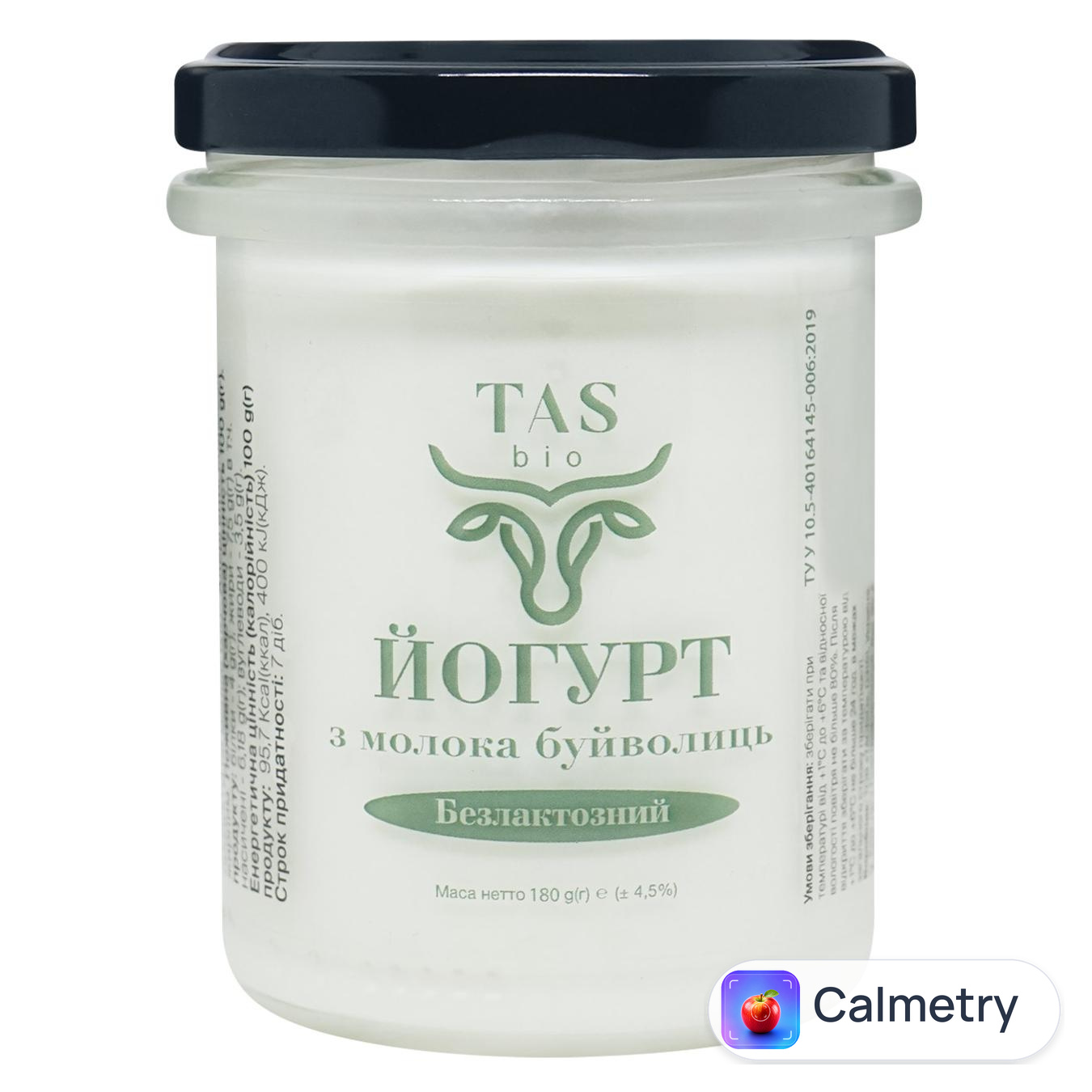 Йогурт Tas Bio з молока буйволиць безлактозний 180г