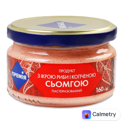 Продукт «Премія»® з ікрою риби і сьомгою пастеризований 160г
