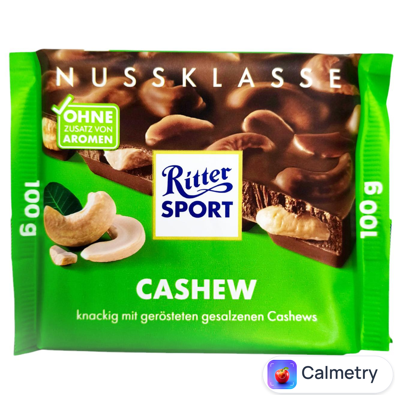 Шоколад молочний Ritter Sport з горіхами кешью 100г