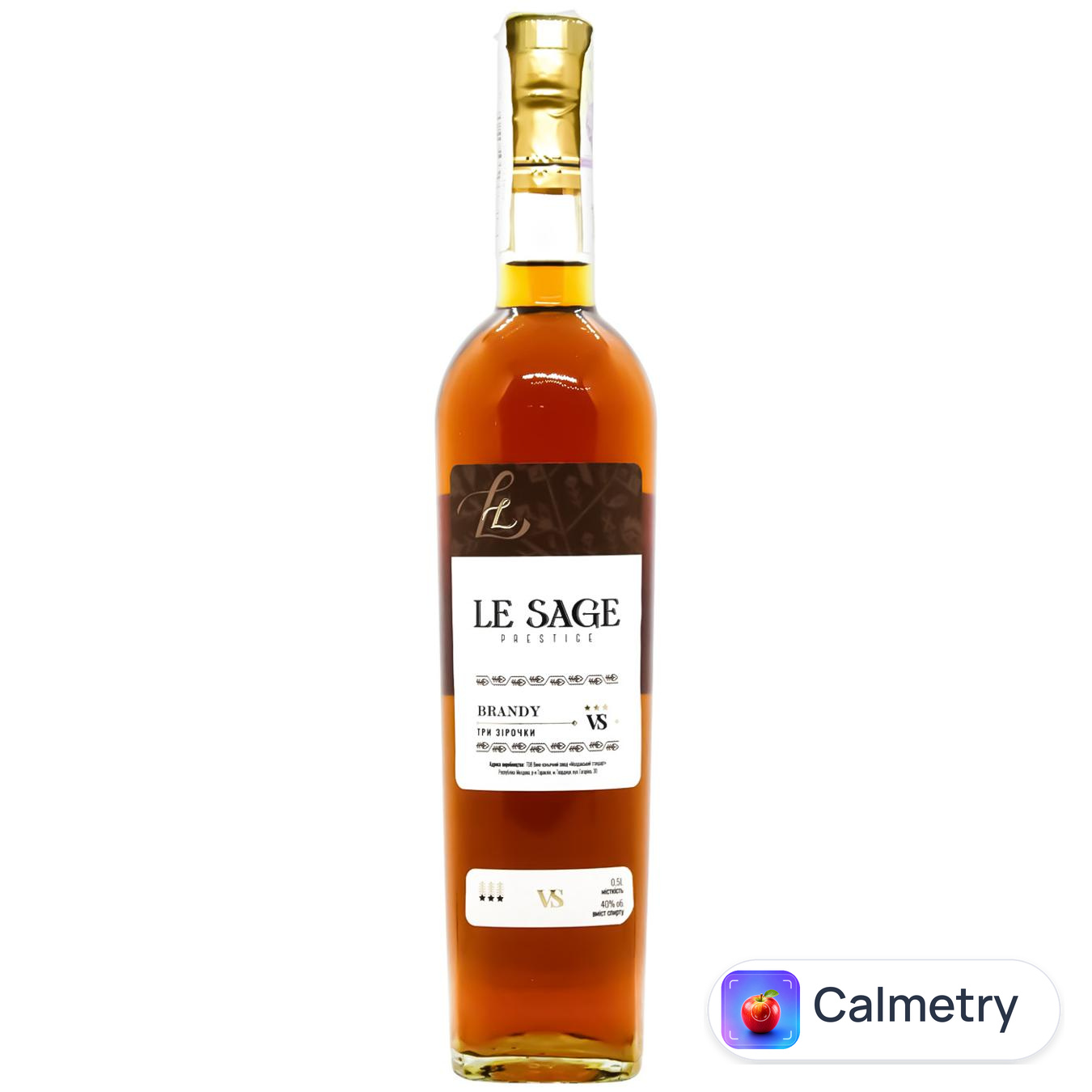 Бренді Le Sage Prestige VS 3 роки 40% 0,5л