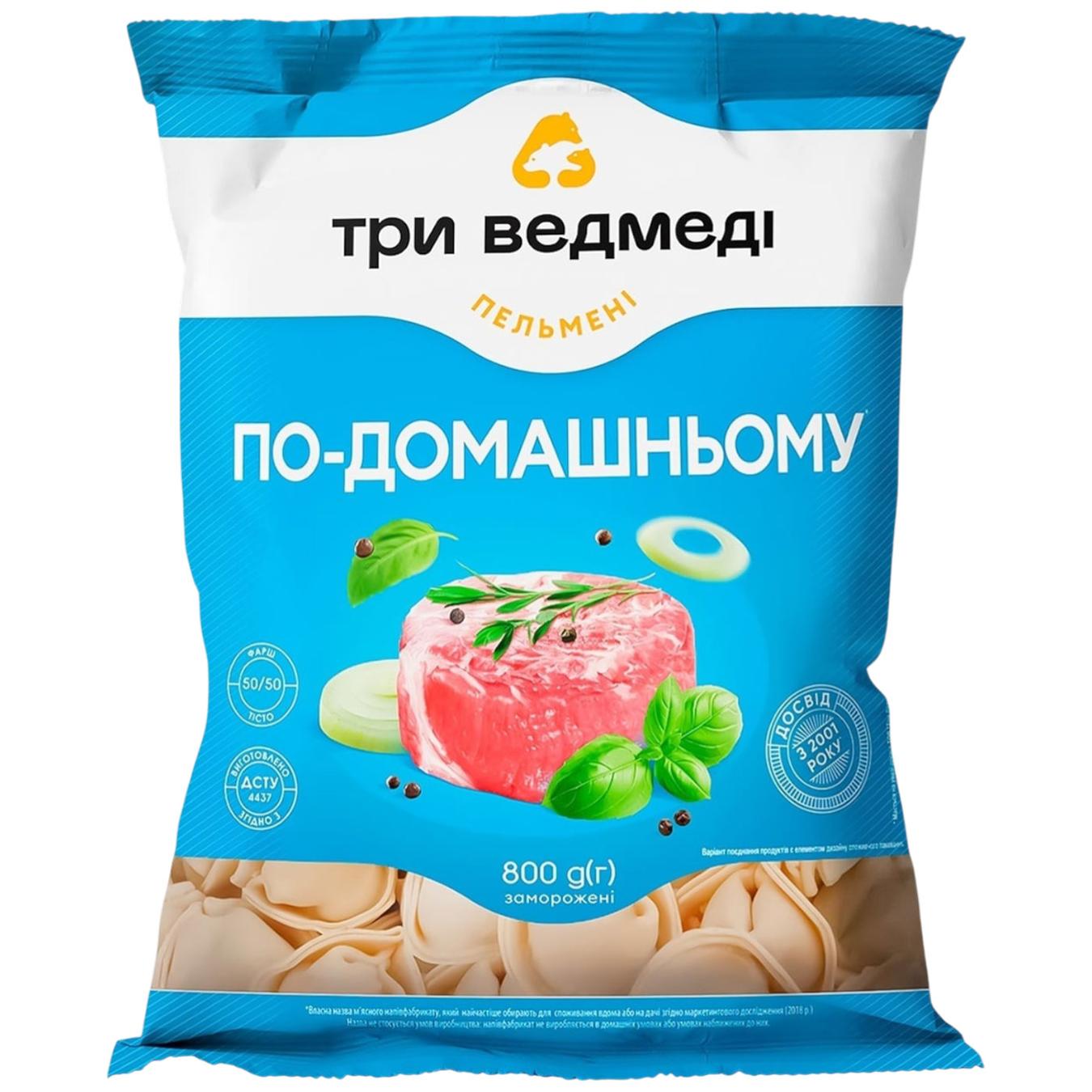 Пельмені Три Ведмеді По-домашньому 800г — фото продукту