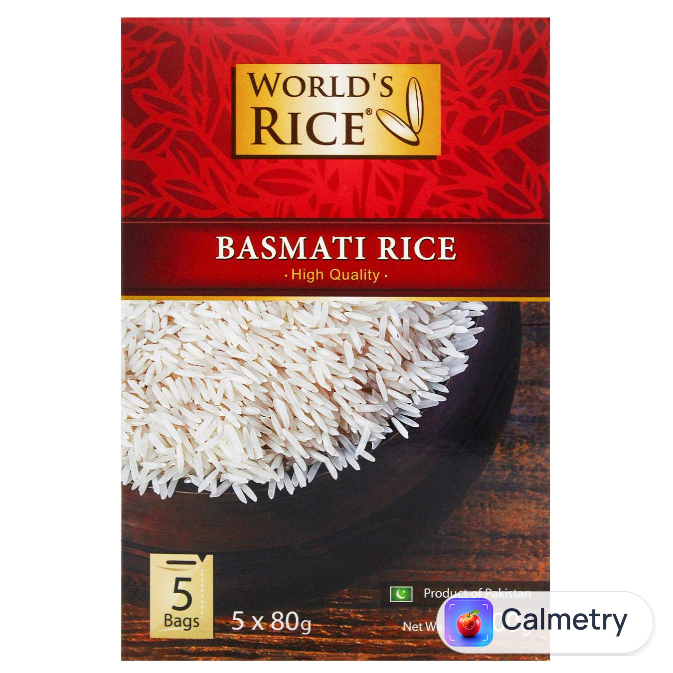 Рис World's Rice Басматі довгозернистий в пакетиках 400г — фото продукту