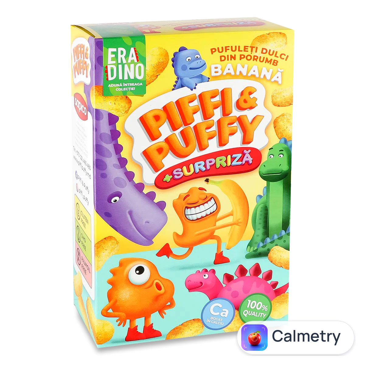 Палички кукурудзяні Piffi&Puffy смак банана з сюрпризом 90г