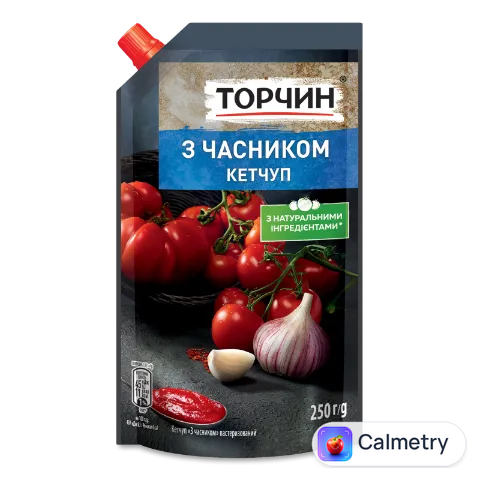 Кетчуп «Торчин» з часником пастеризований