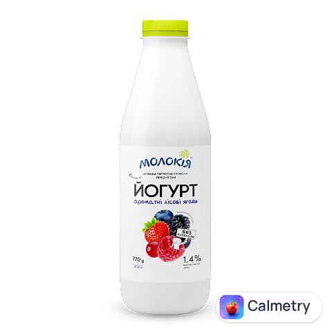 Йогурт «Молокія» лісова ягода 1,4% пет, 770г