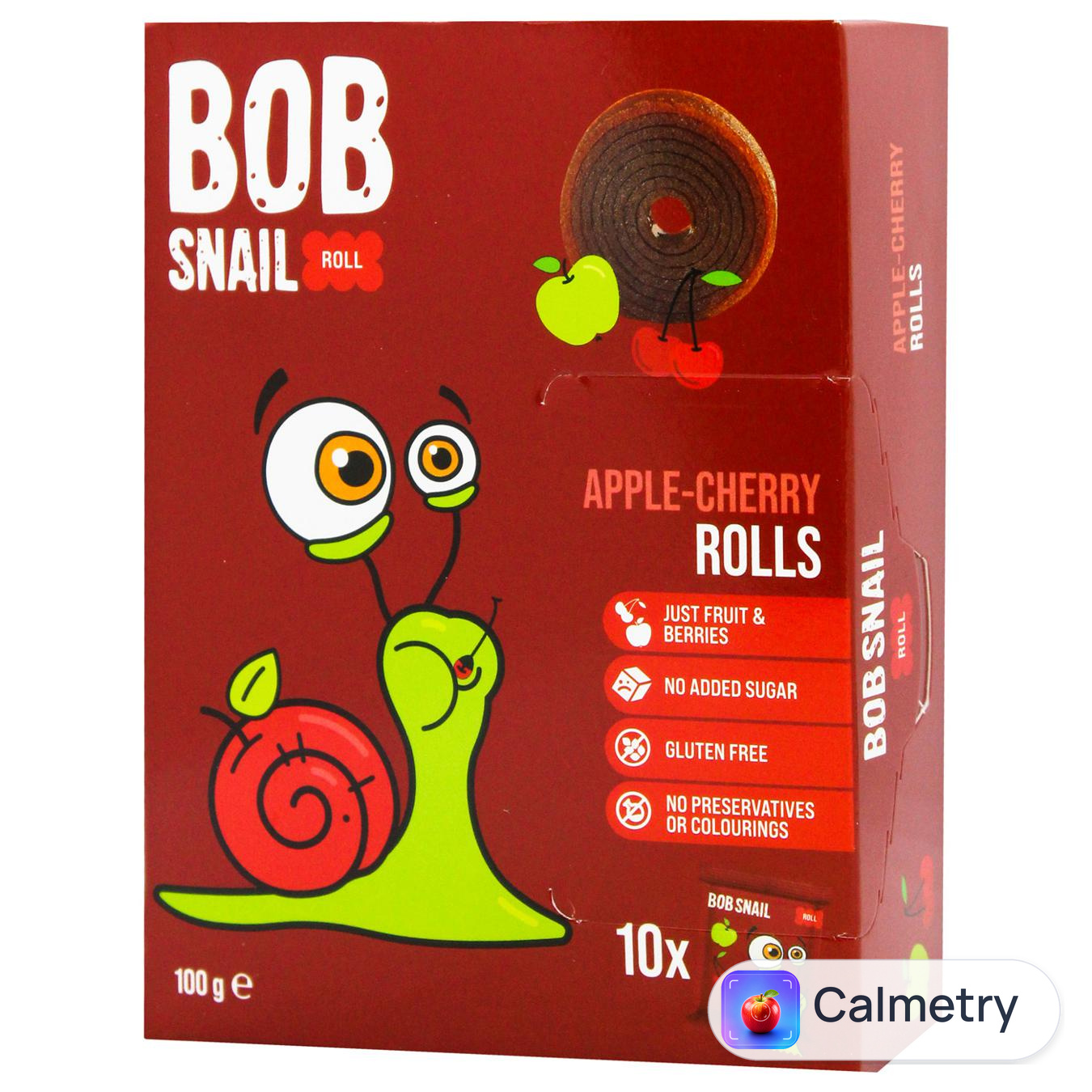 Цукерки Bob Snail яблуко-вишня 100г