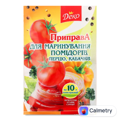 Приправа «Деко» для маринування помідорів, перцю, кабачків