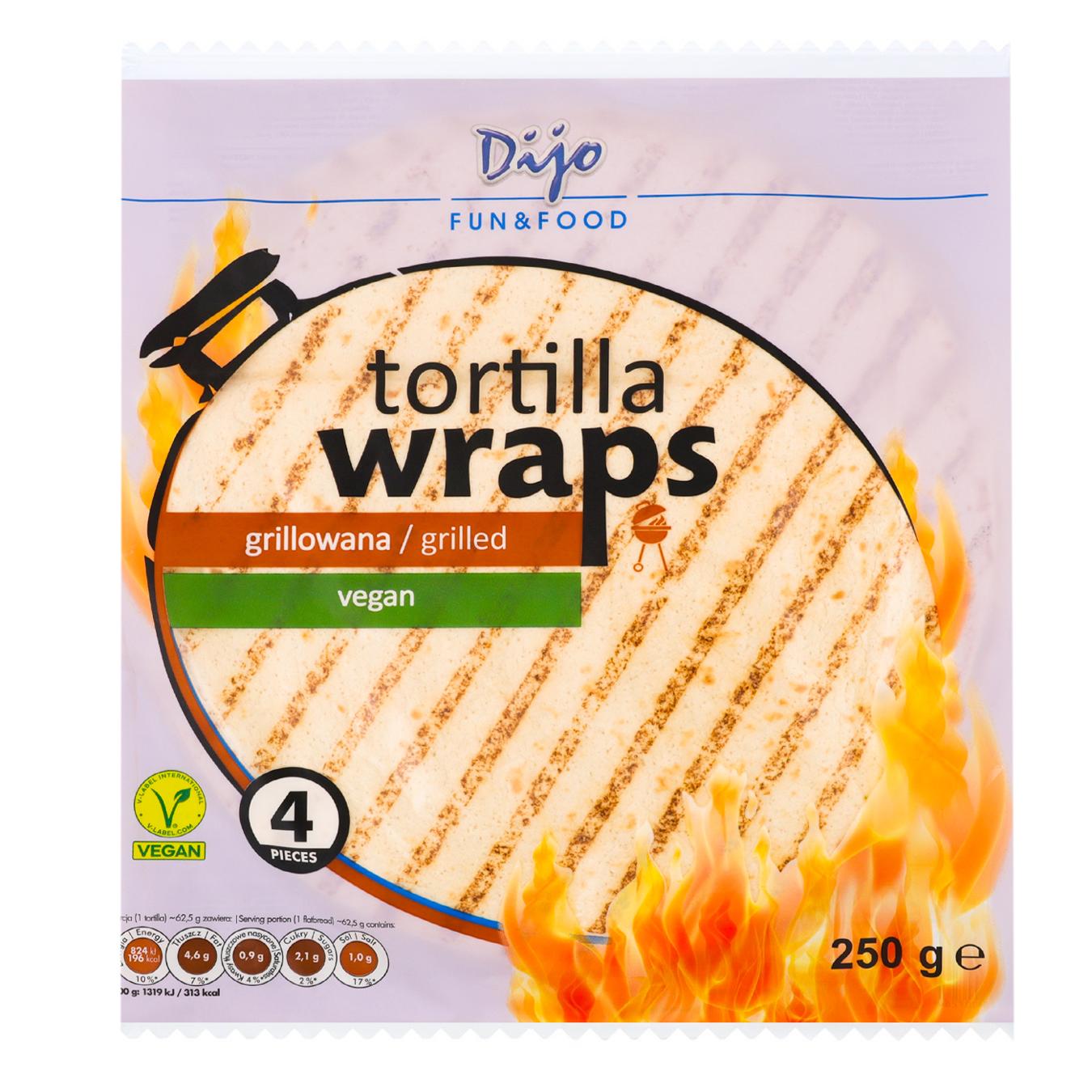 Тортілья Dijo Grill пшенична 250г — фото продукту