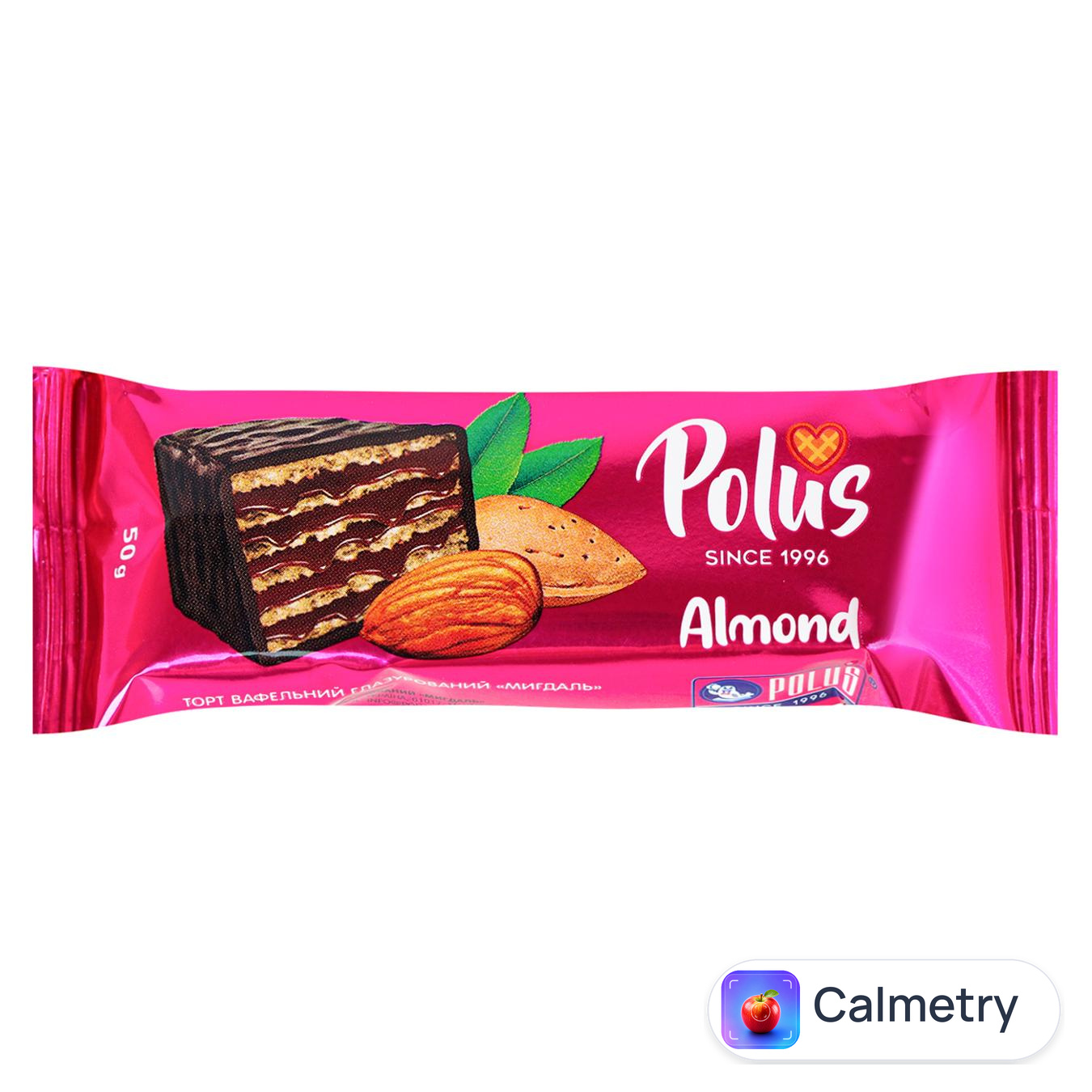 Торт шоколадно-вафельний Polus мигдаль 50г — фото продукту