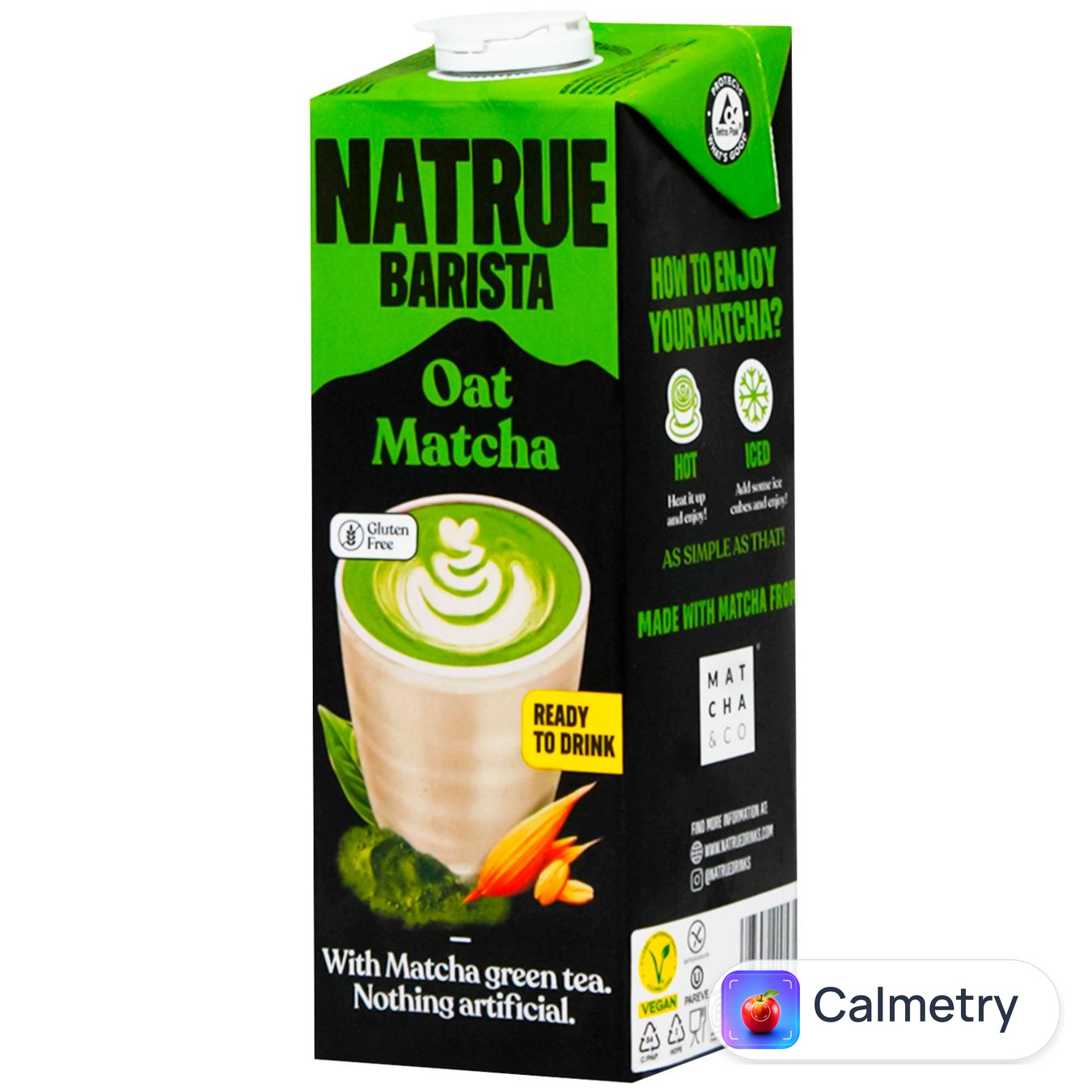 Напій вівсяний Natrue Barista зі смаком матча 1л
