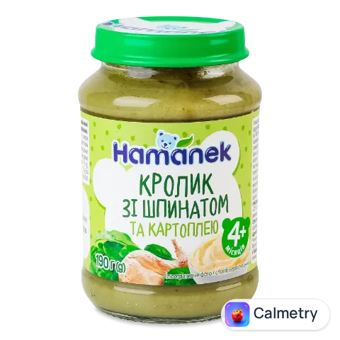 Пюре Hamanek кролик зі шпинатом і картоплею