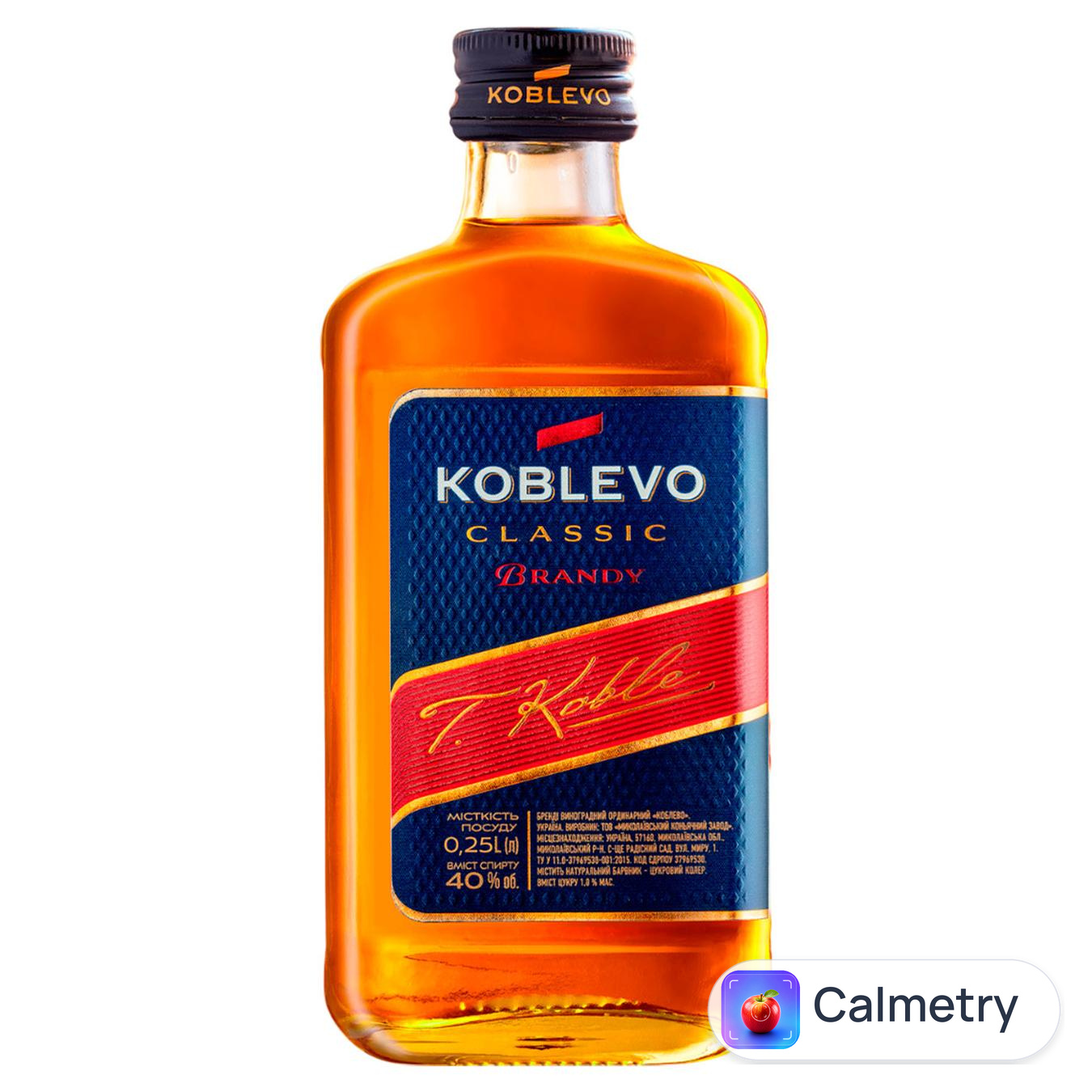 Бренді Коблево Classic 40% 250мл — фото продукту