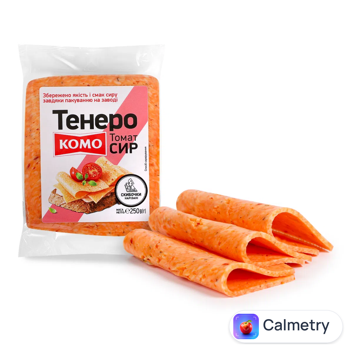 Сир «Комо» «Тенеро» «Томат» 50% слайси