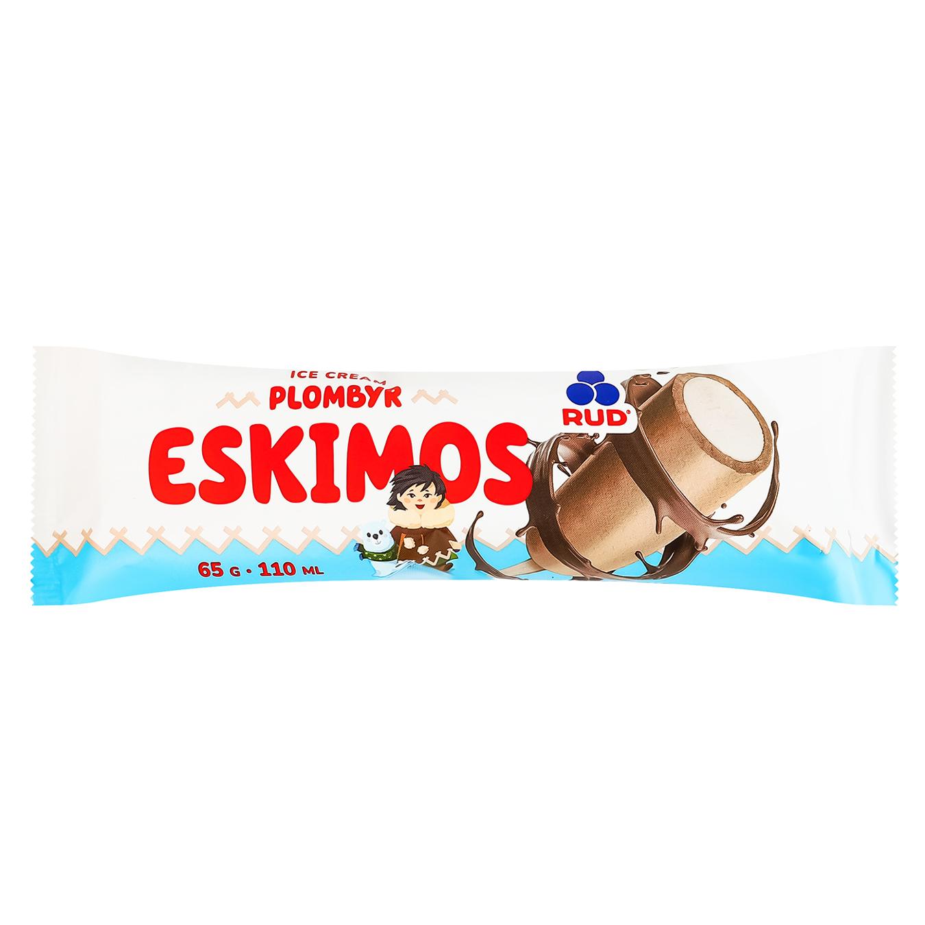 Морозиво Рудь Пломбір Ескімос у вершковій збитій глазурі 65г — фото продукту