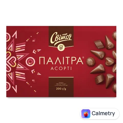 Цукерки «Світоч» «Палітра» асорті молочний шоколад